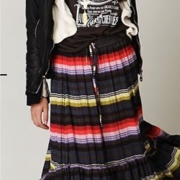 Free People Colorful Striped Maxi Skirt - Picture 4 of 10